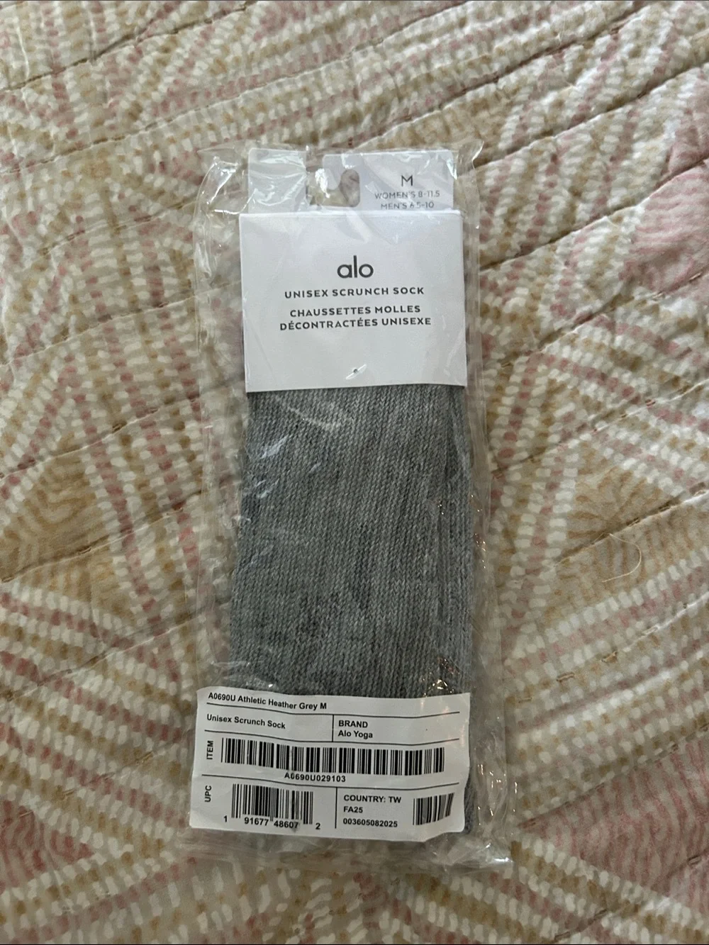 ALO Yoga Unisex Scrunch Sock - Heather Gray